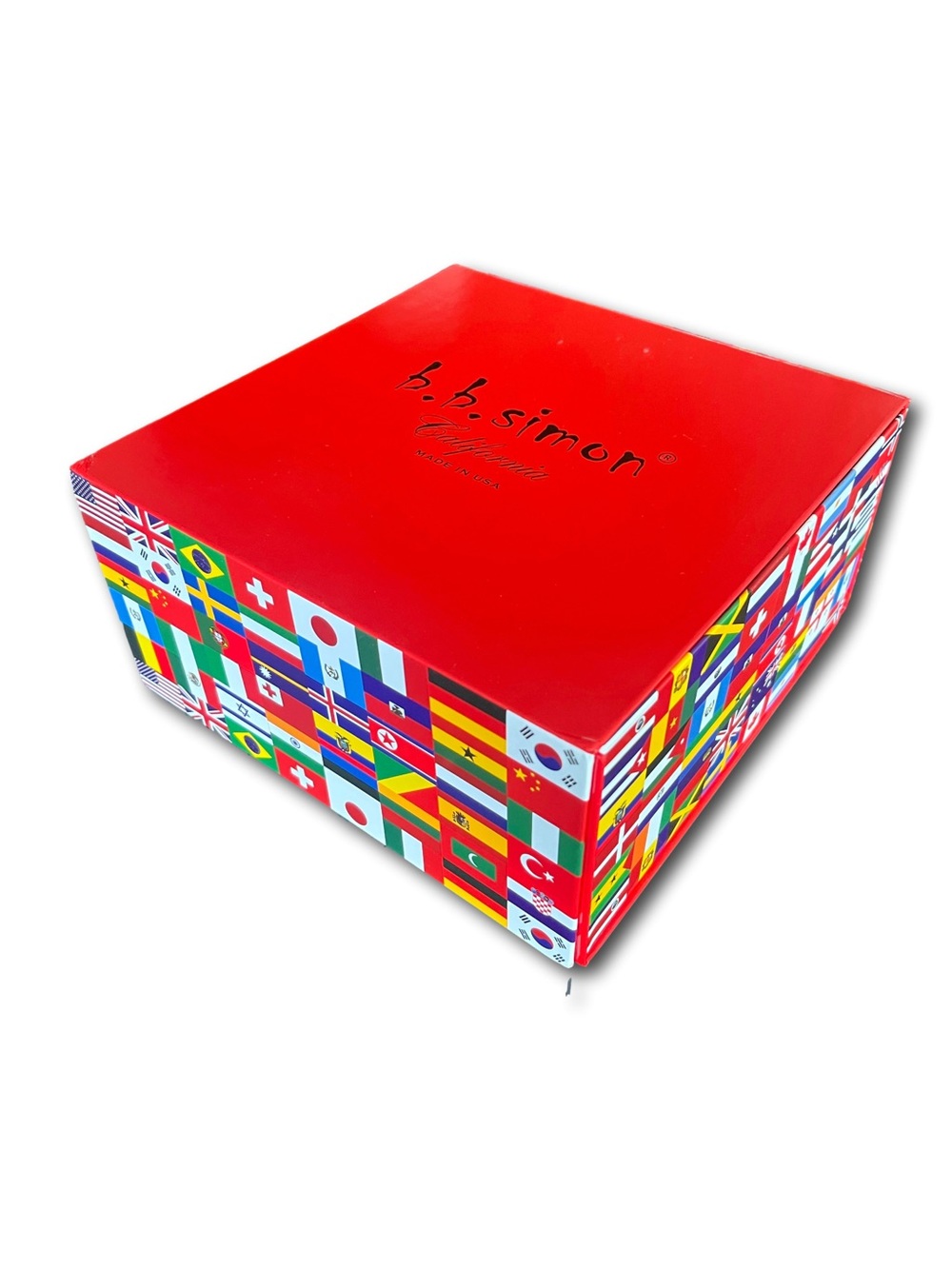 b.b. Simon Multicolor-country Flag Presentation Box with fold over flap - Luxury